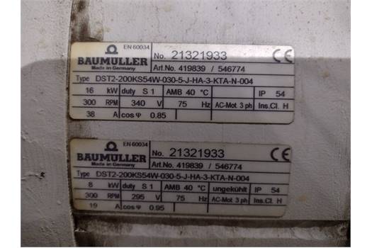 Baumuller DST2-200KS54W-030-5-J-HA-3-KTA-N-004 motor