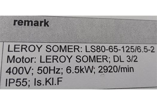 Leroy Somer LS80-65-125/6.5-2 