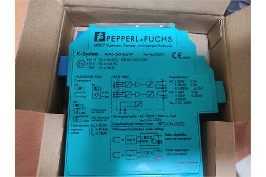 Pepperl-Fuchs P/N: 103373 KFA6-SR2-EX2.W Switch amplifier