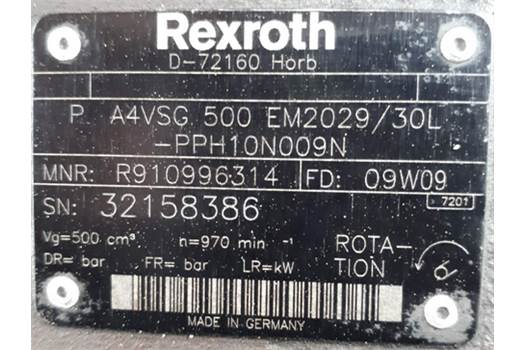 Rexroth A4VSG 500 EM2029/30L(obsolete, no replacement) 