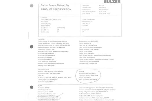 Sulzer Pumpen A33-125 