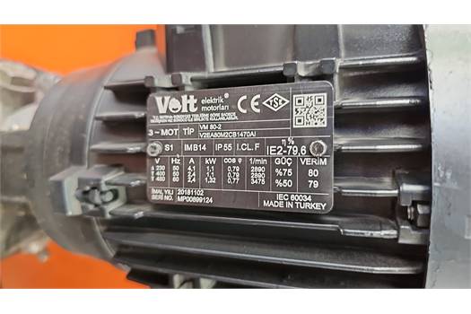 Volt Electric Motors 1,1 2pol 3ph B14 IEC80 ELEKTRIK MOTOR